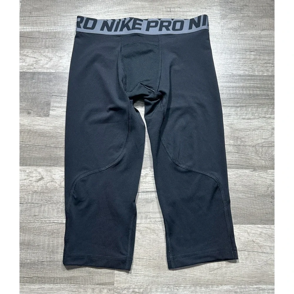 Nike Pro Dri-Fit Compression‎ 3/4 Tights Black Boys Size Medium NWT NEW